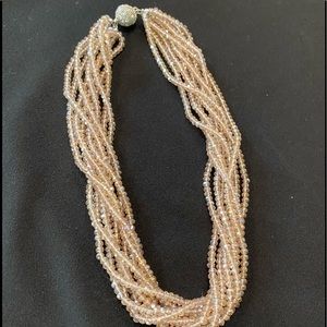 Crystal strand necklace
